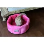 Armarkat Cat Bed, Warm Pet cuddle bed, PInk