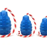 USA-K9 Grenade Durable Rubber Chew Toy, Treat Dispenser, Reward Toy, Tug Toy, and Retrieving Toy